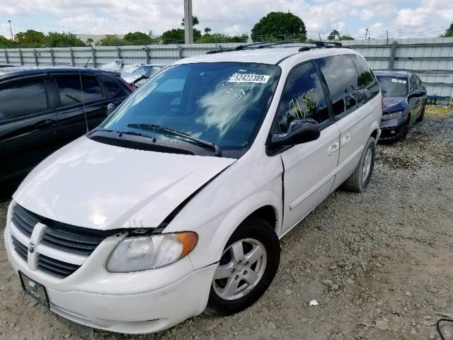 1D4GP45R07B175732 - 2007 DODGE CARAVAN SX WHITE photo 2