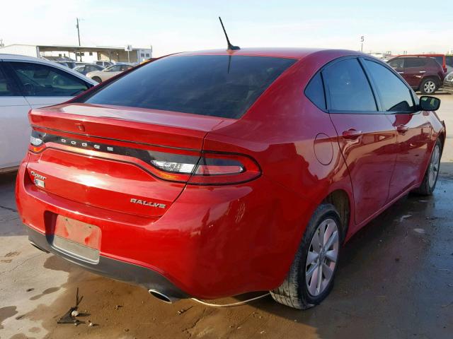 1C3CDFBAXDD344643 - 2013 DODGE DART SXT RED photo 4