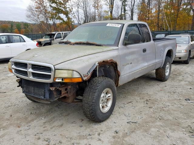 1B7GG22Y0XS124373 - 1999 DODGE DAKOTA SILVER photo 2