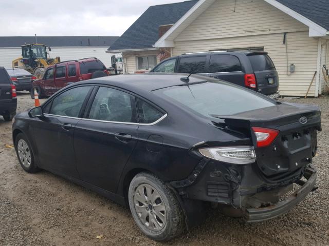 1FA6P0G70E5401654 - 2014 FORD FUSION S BLACK photo 3