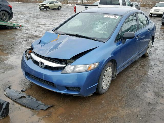 2HGFA1E28AH044950 - 2010 HONDA CIVIC DX BLUE photo 2