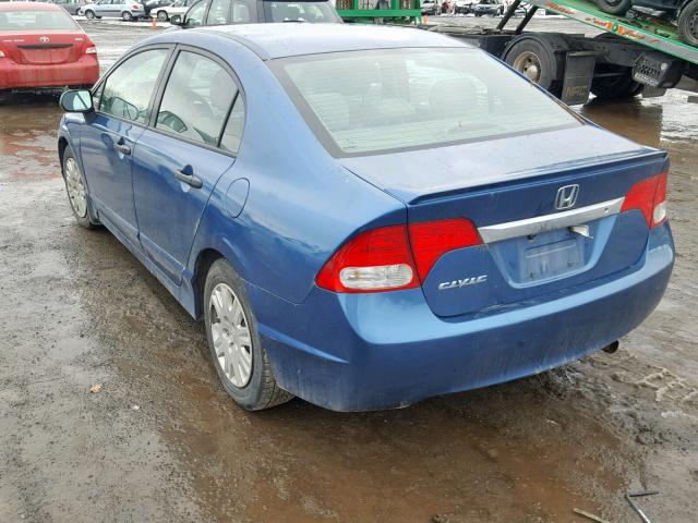 2HGFA1E28AH044950 - 2010 HONDA CIVIC DX BLUE photo 3