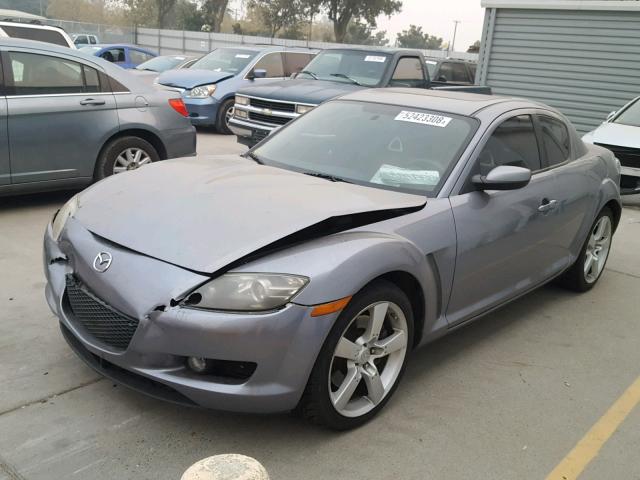 JM1FE17N640137940 - 2004 MAZDA RX8 GRAY photo 2