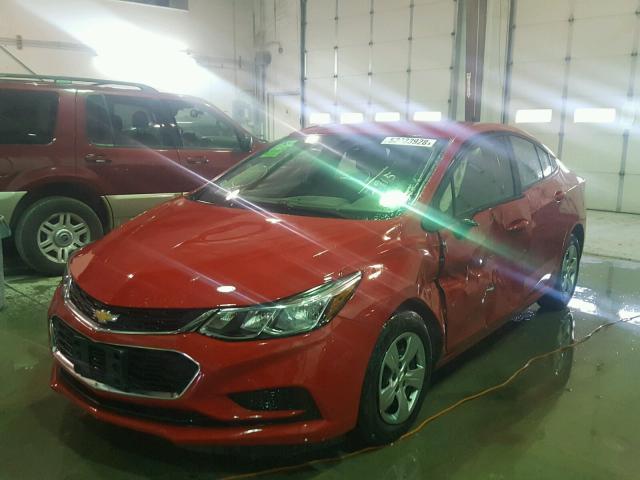 1G1BC5SM2H7272915 - 2017 CHEVROLET CRUZE LS RED photo 2