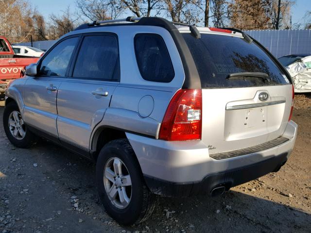 KNDJF723997557206 - 2009 KIA SPORTAGE L SILVER photo 3