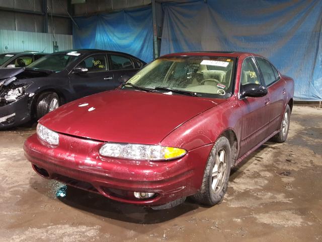 1G3NL52E33C146026 - 2003 OLDSMOBILE ALERO GL MAROON photo 2