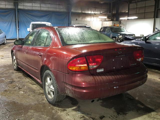 1G3NL52E33C146026 - 2003 OLDSMOBILE ALERO GL MAROON photo 3