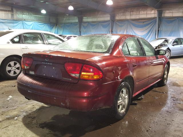 1G3NL52E33C146026 - 2003 OLDSMOBILE ALERO GL MAROON photo 4