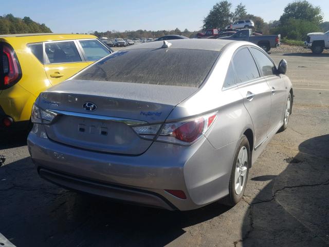 KMHEC4A40CA025996 - 2012 HYUNDAI SONATA HYB SILVER photo 4