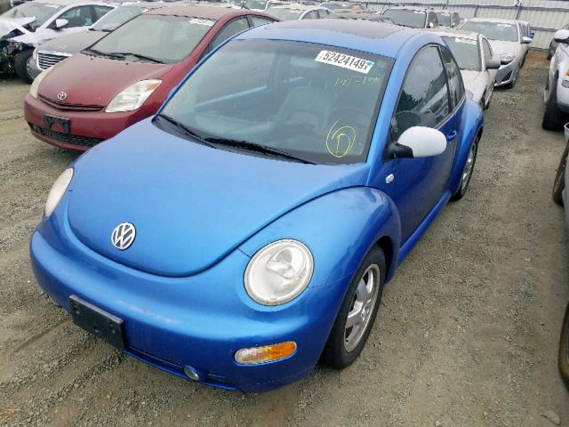 3VWDD21C11M420033 - 2001 VOLKSWAGEN NEW BEETLE ლურჯი ფოტო 2