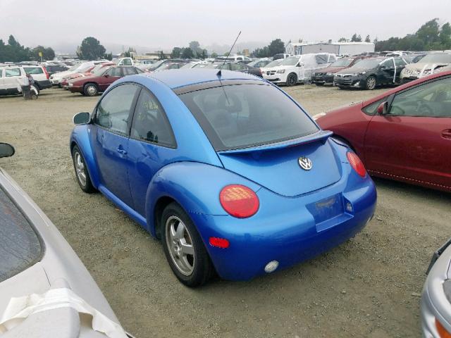 3VWDD21C11M420033 - 2001 VOLKSWAGEN NEW BEETLE ლურჯი ფოტო 3