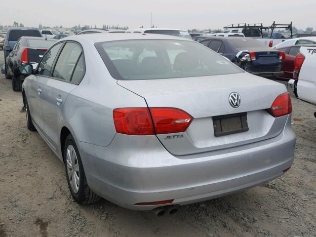 3VW2K7AJ0CM378661 - 2012 VOLKSWAGEN JETTA BASE 银色 照片 3