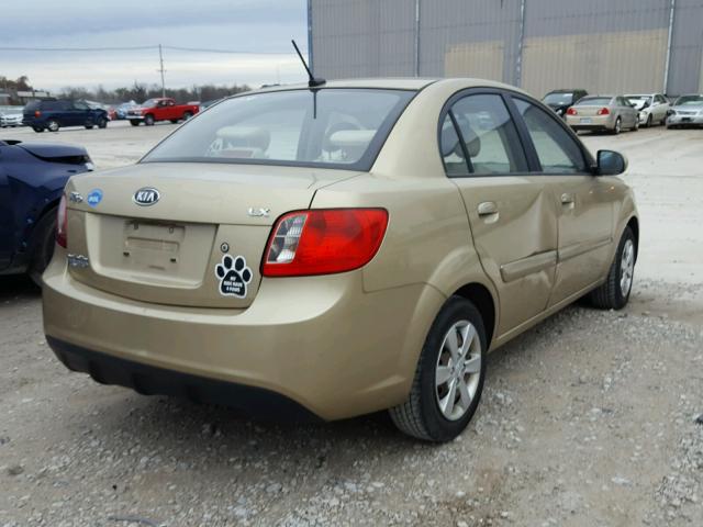 KNADH4A30B6930892 - 2011 KIA RIO BASE BEIGE photo 4