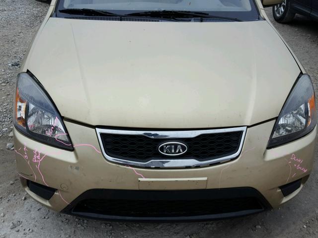 KNADH4A30B6930892 - 2011 KIA RIO BASE BEIGE photo 7