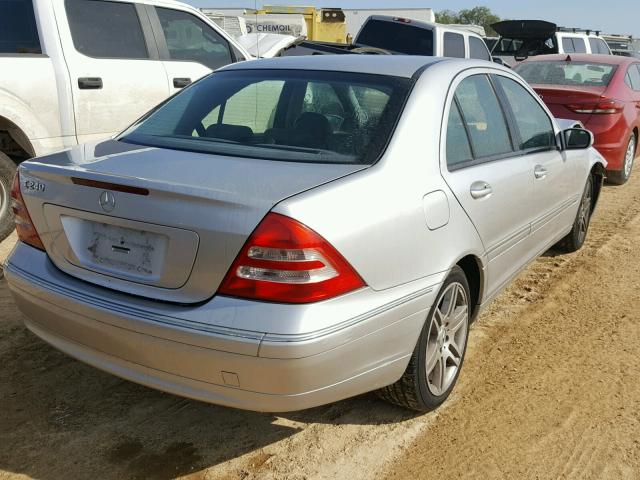 WDBRF61J24A545695 - 2004 MERCEDES-BENZ C 240 SILVER photo 4