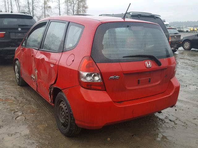 JHMGD38467S014381 - 2007 HONDA FIT RED photo 3