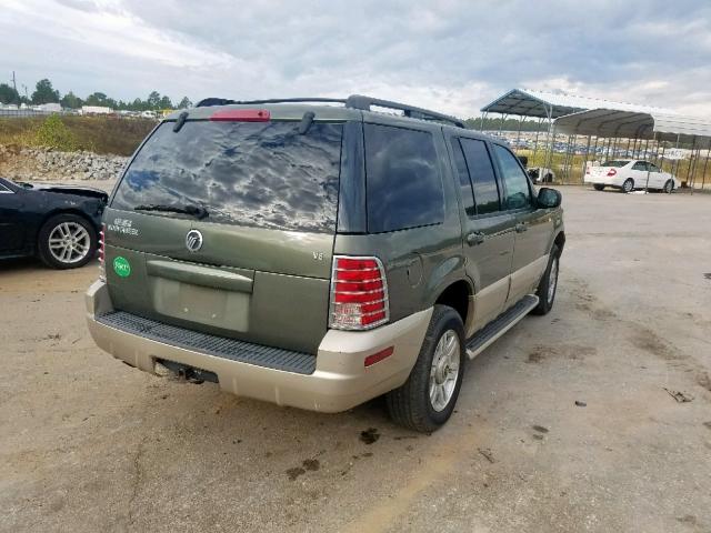 4M2ZU66W74UJ03340 - 2004 MERCURY MOUNTAINEE GREEN photo 4