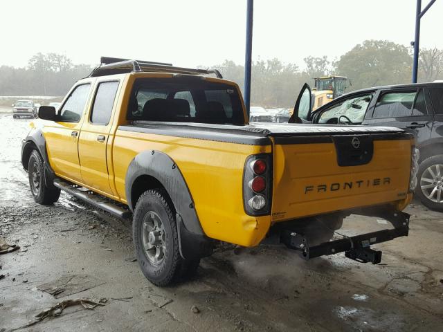 1N6ED29X82C378443 - 2002 NISSAN FRONTIER C YELLOW photo 3