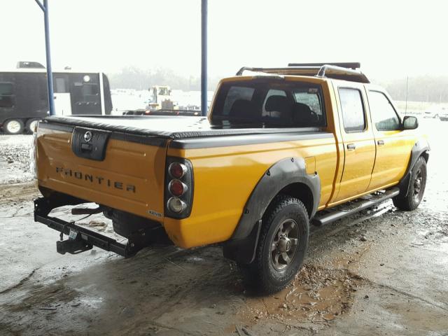 1N6ED29X82C378443 - 2002 NISSAN FRONTIER C YELLOW photo 4