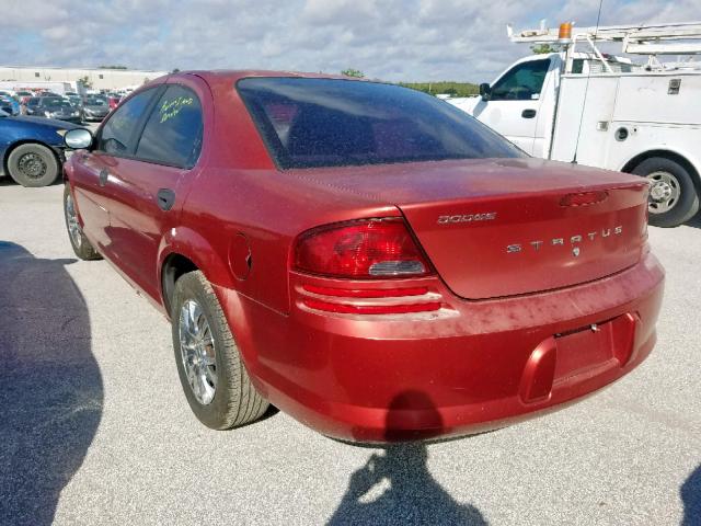 1B3EL36X14N173149 - 2004 DODGE ALL MODELS RED photo 3