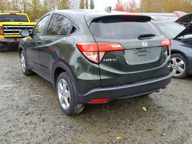 3CZRU6H52GM753514 - 2016 HONDA HR-V EX GREEN photo 3