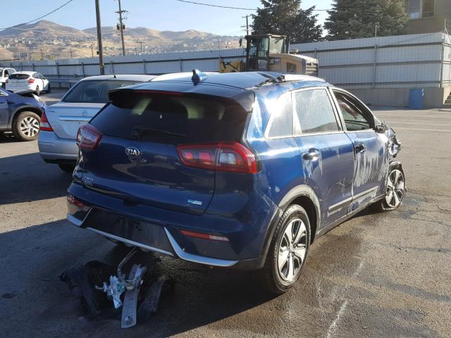 KNDCB3LC5H5082160 - 2017 KIA NIRO FE BLUE photo 4