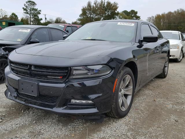 2C3CDXHG0HH634707 - 2017 DODGE CHARGER SX BLACK photo 2