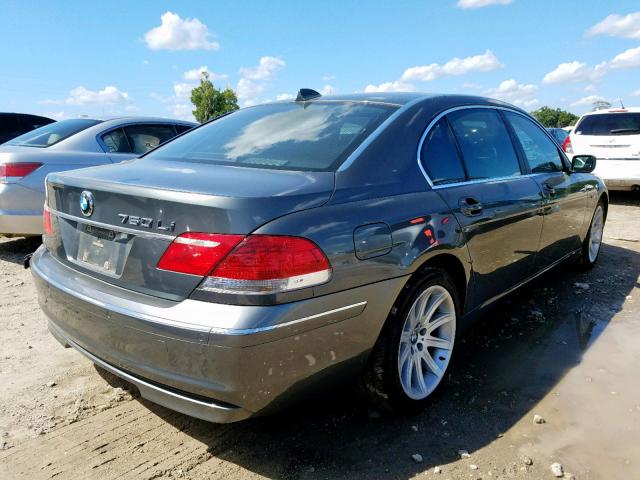 WBAHN83516DT28827 - 2006 BMW 750 LI GRAY photo 4