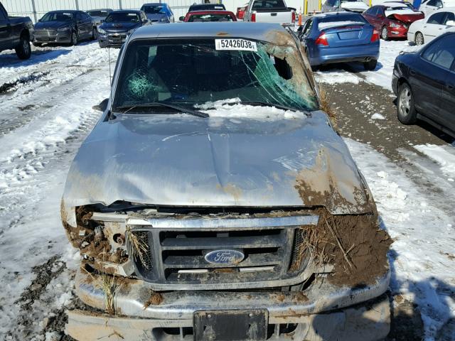 1FTYR10D85PA94645 - 2005 FORD RANGER SILVER photo 9