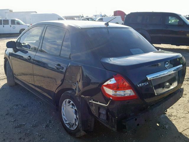 3N1BC1AP8AL421361 - 2010 NISSAN VERSA S BLACK photo 3