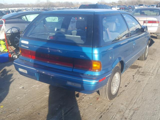 JB3CU24A7NU043400 - 1992 DODGE COLT GL BLUE photo 4