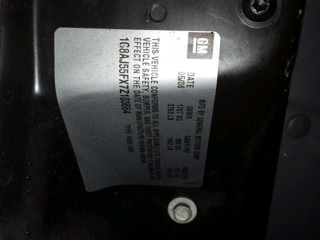 1G8AJ55FX7Z103664 - 2007 SATURN ION LEVEL 灰色 照片 10