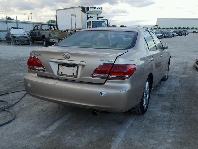 JTHBA30G855095601 - 2005 LEXUS ES 330 TAN photo 4