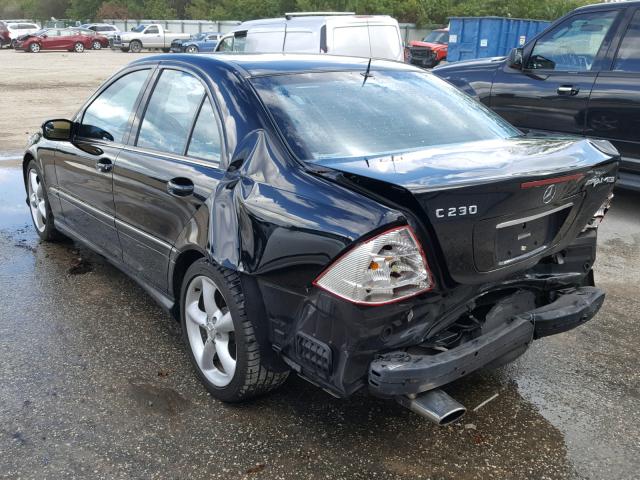 WDBRF52H26A881601 - 2006 MERCEDES-BENZ C GENERATI BLACK photo 3