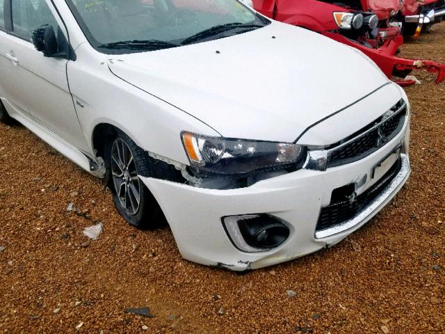 JA32U2FU6HU009422 - 2017 MITSUBISHI LANCER ES WHITE photo 9