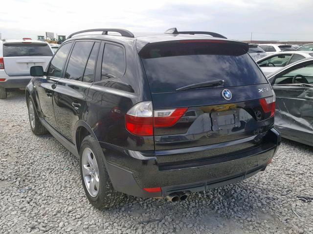 WBXPC93427WF26779 - 2007 BMW X3 3.0SI BLACK photo 3