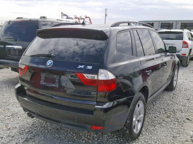 WBXPC93427WF26779 - 2007 BMW X3 3.0SI BLACK photo 4