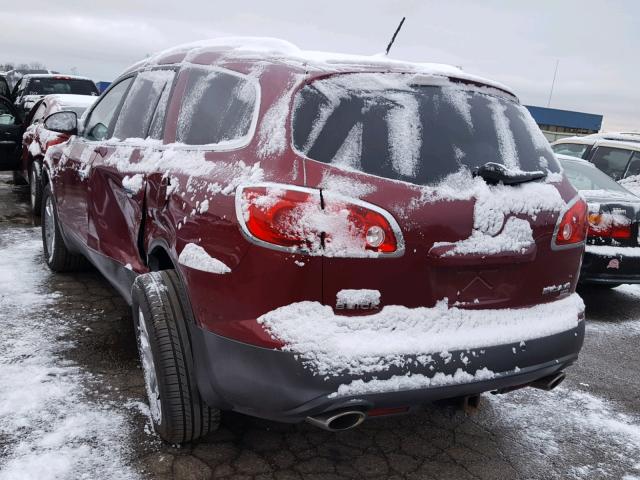 5GALRBED1AJ228872 - 2010 BUICK ENCLAVE CX RED photo 3