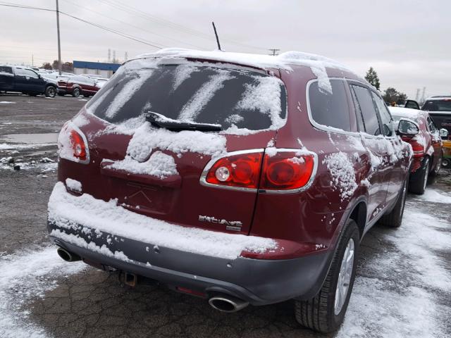 5GALRBED1AJ228872 - 2010 BUICK ENCLAVE CX RED photo 4