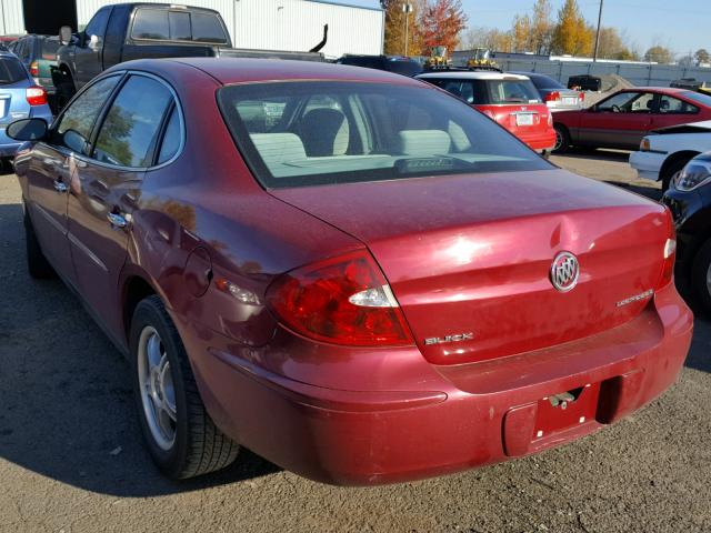 2G4WC532751226586 - 2005 BUICK LACROSSE C RED photo 3