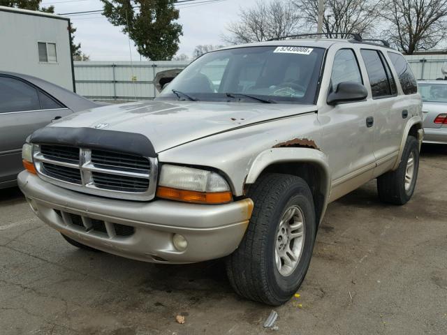 1B4HS48N02F158601 - 2002 DODGE DURANGO SL GOLD photo 2