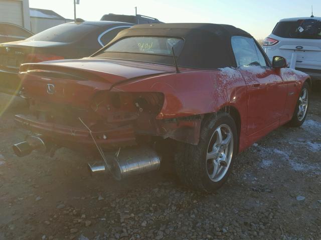 JHMAP11483T005925 - 2003 HONDA S2000 RED photo 4