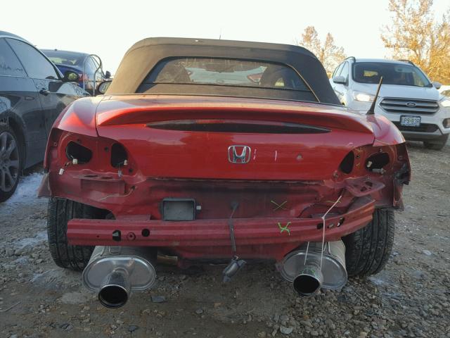 JHMAP11483T005925 - 2003 HONDA S2000 RED photo 9