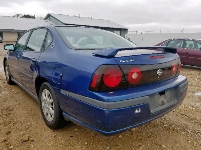 2G1WF52E459199381 - 2005 CHEVROLET IMPALA BLUE photo 3