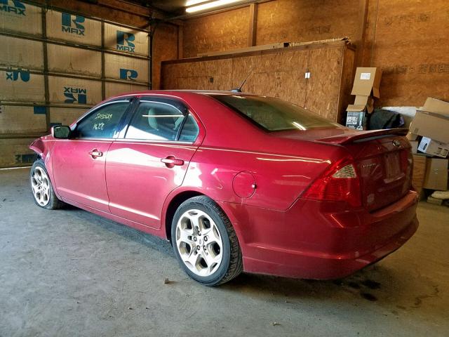 3FAHP0HA3BR229762 - 2011 FORD FUSION SE BURGUNDY photo 3