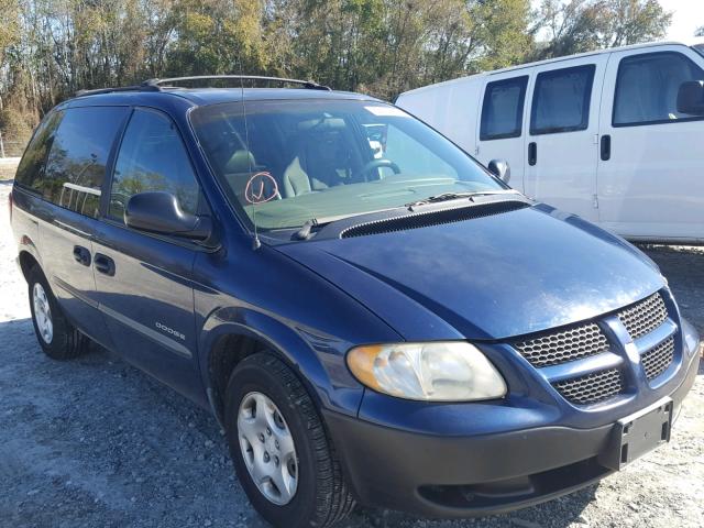 1B4GP25361B258745 - 2001 DODGE CARAVAN SE BLUE photo 1