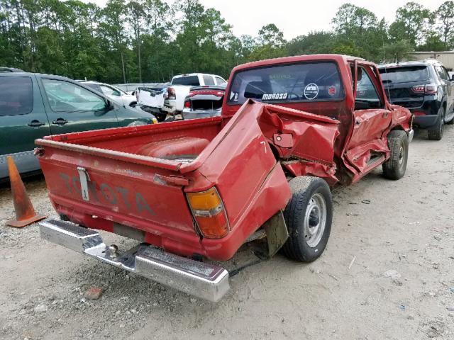 JT4RN50R9J0351608 - 1988 TOYOTA PICKUP 1/2 RED photo 4