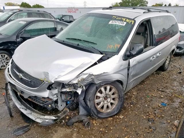 2C8GP74L73R209428 - 2003 CHRYSLER TOWN & COU SILVER photo 2