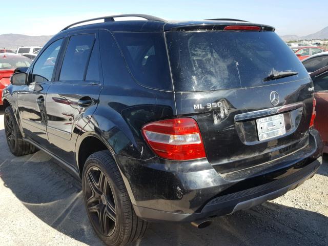 4JGBB86E97A272311 - 2007 MERCEDES-BENZ ML 350 BLACK photo 3