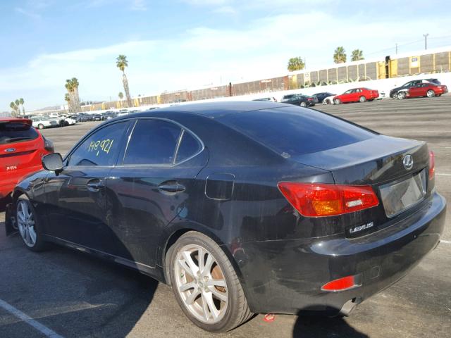 JTHBK262665013515 - 2006 LEXUS IS 250 BLACK photo 3